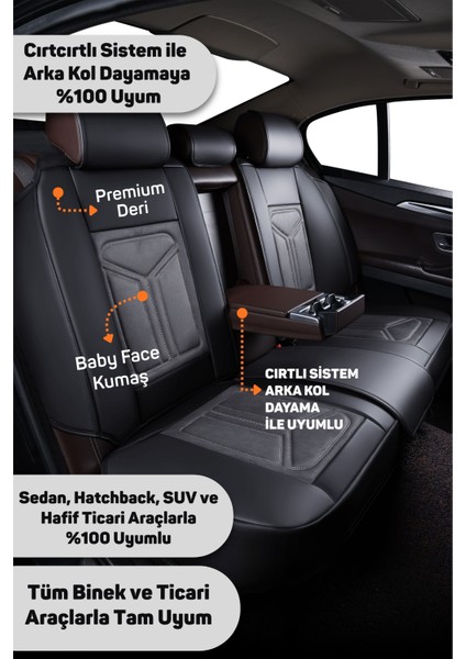 Fs Deri Serisi Chevrolet Epica 2006-2010 Ile Uyumlu Takmatik Kılıf, Gri