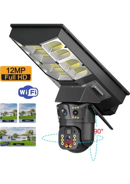 Wifi Ptz Hareketli Kamera Uzaktan Izleme + Solar Sokak Lambası Harekete Duyarlı Su Geçirmez fırsatları