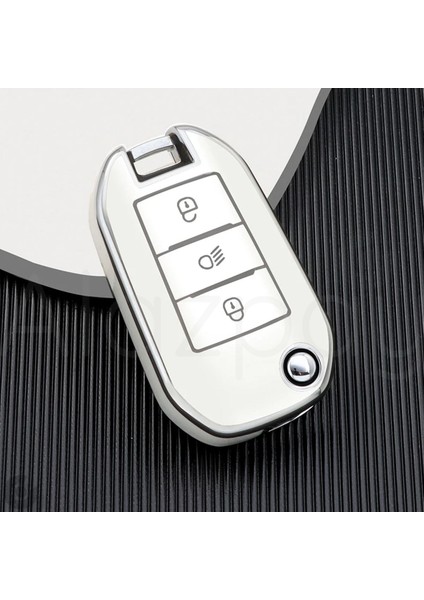 Peugeot 208 308 407 408 508 2008 3008 4008 5008 Rifter Rcz Tpu Anahtar Kılıfı (Sustalı)