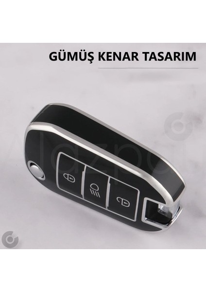 Peugeot 208 308 407 408 508 2008 3008 4008 5008 Rifter Rcz Tpu Anahtar Kılıfı (Sustalı) modelleri