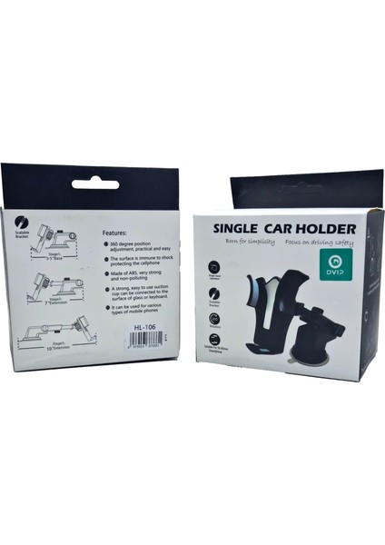 Silikon Yapışkanlı Uzun Boyunlu Vantuzlu Telefon Tutucu Dvip HL106