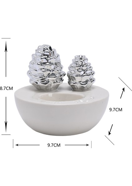 New Year Yılbaşı Kozalaklı Tealight Mumluk 9,7 x 9,7 x 8,7 cm fiyatları