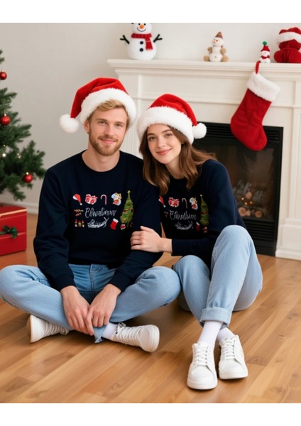 Yılbaşı Temalı Unisex Sweatshirt