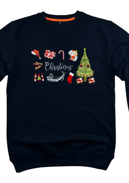 Yılbaşı Temalı Unisex Sweatshirt modelleri