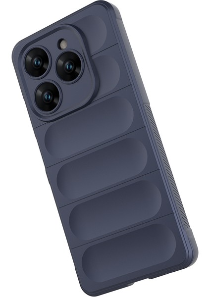 Tecno Spark 20 Pro 4g Kılıf Esnek Tpu Oyuklu Arka Yüzey Tasarımlı Akre Etnik Silikon Kapak - Siyah