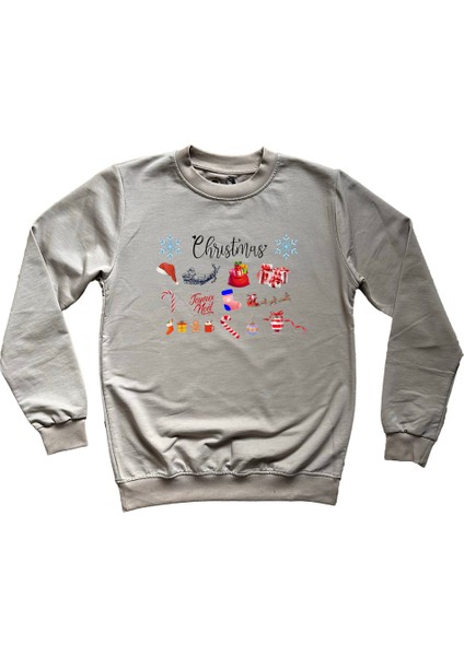 Yılbaşı Temalı Unisex Sweatshirt