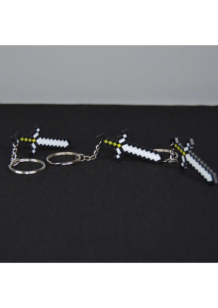 3D Minecraft Kılıç Model Çanta Süsü ve Anahtarlık