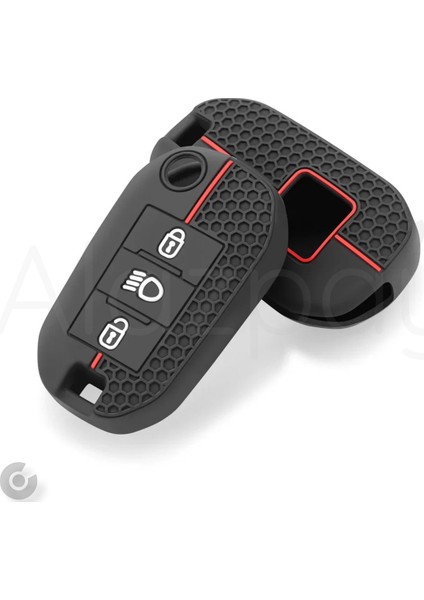 Peugeot 208 308 407 408 508 2008 3008 4008 5008 Rifter Rcz Desenli Silikon Anahtar Kılıfı (1 Adet)