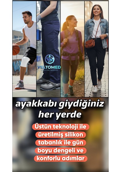 Tam Ortopedik Anatomik Silikon Jel Tabanlık Şok Emilimi ve Topuk Ağrısı Önleyici Topuk Dikeni indirimleri