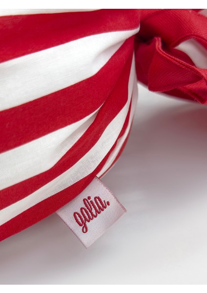 Kırmızı Çizgili Bonbon Yastık indirimleri