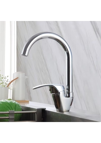 Çam Krom Mutfak Bataryası Çift Su Girişli 5 Yıl Garantili Kapalı Kulp