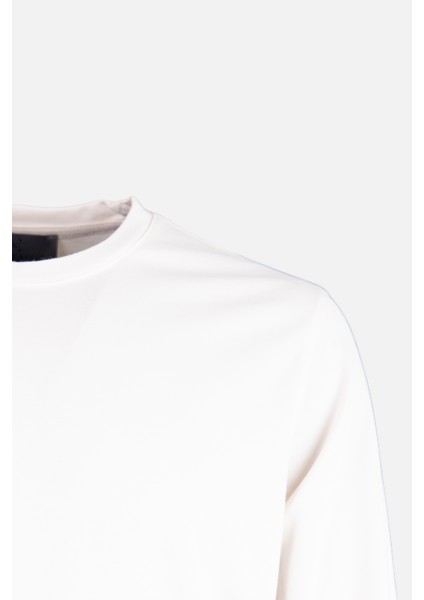 Erkek Bisiklet Yaka Sweatshirt Merserize Dokuma Pamuk Rahat Kalıp Bej fiyatları