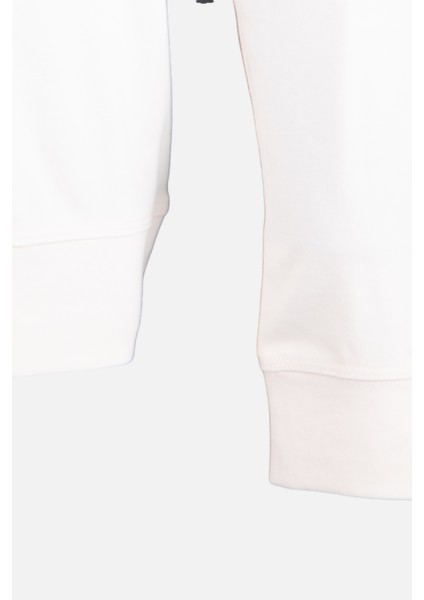 Erkek Bisiklet Yaka Sweatshirt Merserize Dokuma Pamuk Rahat Kalıp Bej modelleri