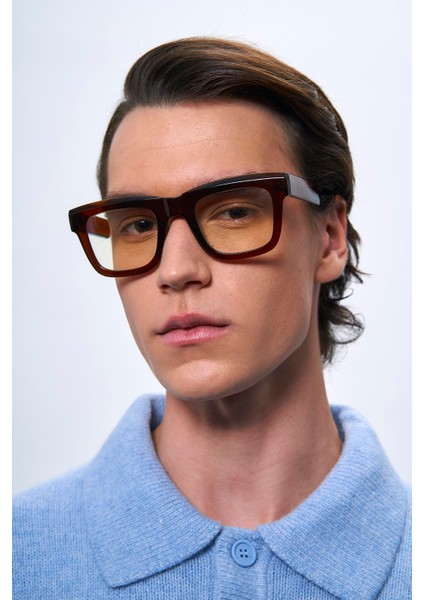 Velmor Brown Erkek Mavi Işık Koruyucu Gözlük