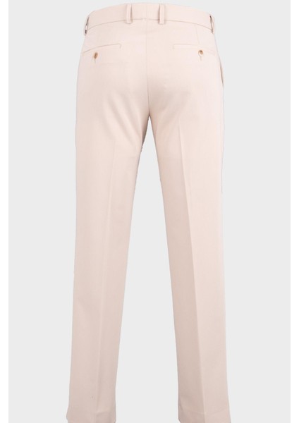 Erkek Klasik Pantolon Esnek Kumaş Mevsimlik Modern Fit Bej modelleri