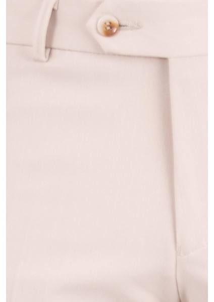 Erkek Klasik Pantolon Esnek Kumaş Mevsimlik Modern Fit Bej fırsatları