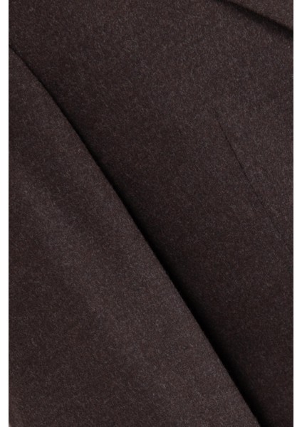 Erkek Klasik Takım Elbise Flanel Yün Mono Yaka Çift Yırtmaç Rahat Kalıp Kahverengi fiyatları