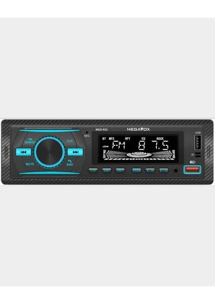 MGX-925 Bluetooth'lu 7 Renkli Işıklı Usb/sd/aux Girişli Dijital Fm Oto Teyp Mp3 Çalar