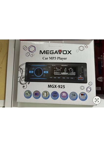 MGX-925 Bluetooth'lu 7 Renkli Işıklı Usb/sd/aux Girişli Dijital Fm Oto Teyp Mp3 Çalar fiyatları