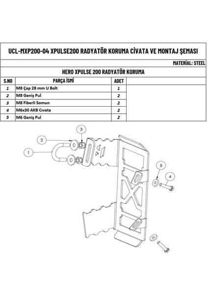 Hero Xpulse 200 Uyumlu Radyatör Koruma fiyatları