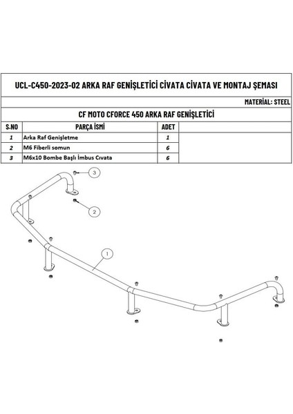 Cfmoto Cforce 450 L Atv Uyumlu Arka Bagaj Genişletme fiyatları