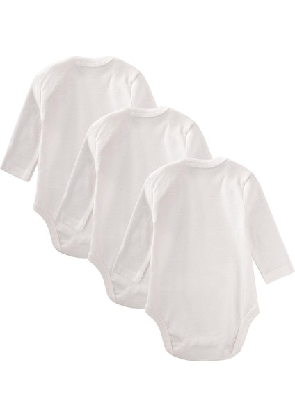 Üçlü Uzun Kol Zıbın 0-3 Yaş Beyaz fiyatları