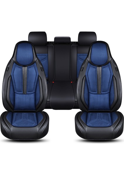 Fs Deri Serisi Chevrolet Rezzo 2004-2008 Ile Uyumlu Takmatik Kılıf, Mavi