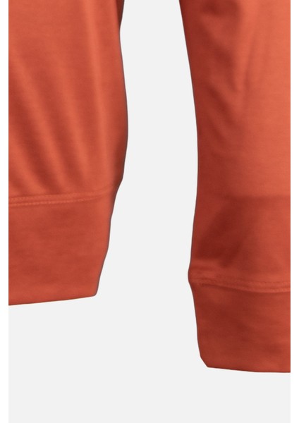 Erkek Bisiklet Yaka Sweatshirt Merserize Dokuma Pamuk Rahat Kalıp Kiremit modelleri