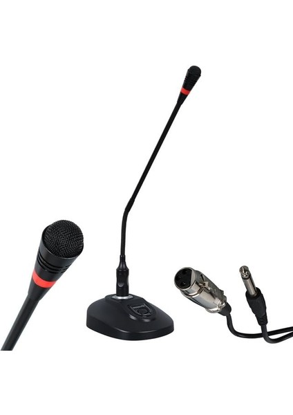 Osawa OSW-555 Kondenser Kürsü Mikrofonu 5 Metre Kablolu 20 Ohm (Bas Konuş)