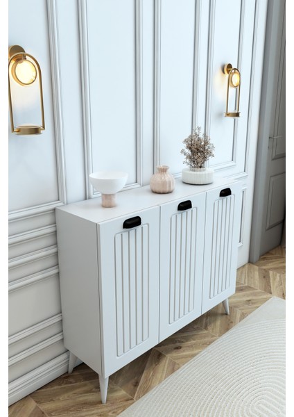 Country Model Mdf Membran 3 Kapaklı 6 Raflı Ayakkabılık Portmanto Vestiyer Organizer fiyatları