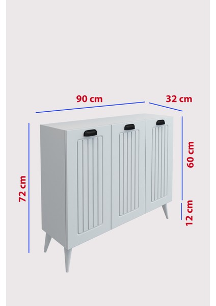 Country Model Mdf Membran 3 Kapaklı 6 Raflı Ayakkabılık Portmanto Vestiyer Organizer indirimleri