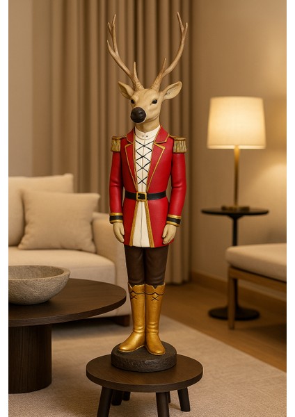 Dekoratif Dev Üniformalı Geyik