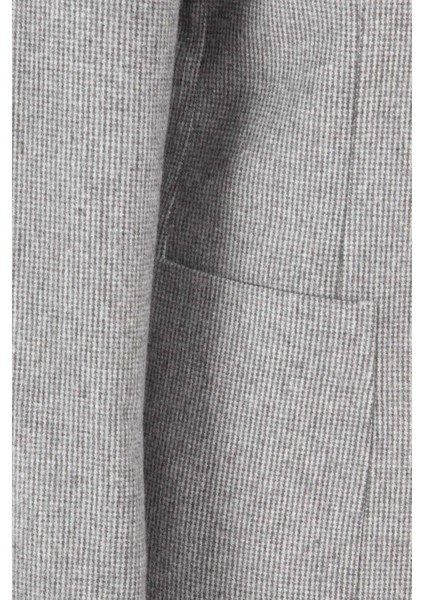 Erkek Iki Düğme Ceket Yün Kaz Ayağı Desen Mono Yaka Torba Cep Gri indirimleri