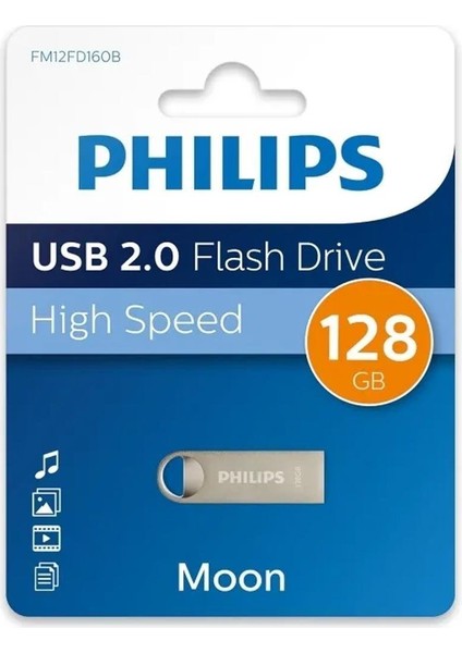FM12FD160B/00 128GB Moon Klasik Gümüş USB 2.0 Metal Flash Bellek