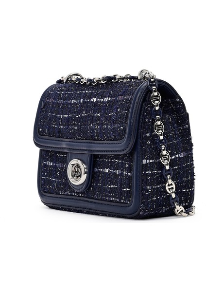 Kadın Lacivert Uzun Askılı Desenli Mini Çapraz Çanta 25WBD25276F indirimleri