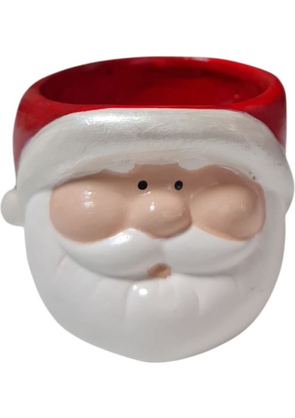 Noel Saksı ,noel Baba Figürlü Saksı , Mumluk, 3 Adet indirimleri