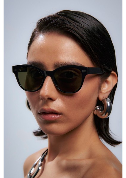 Edson Black Green Güneş Gözlüğü fırsatları