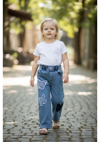 Kız Çocuk Pantolon Kot Jeans Mavi fiyatları