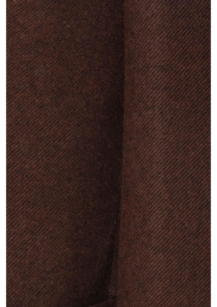 Erkek Iki Düğme Ceket Yün Astarsız Mono Yaka Slim Fit Kahverengi indirimleri