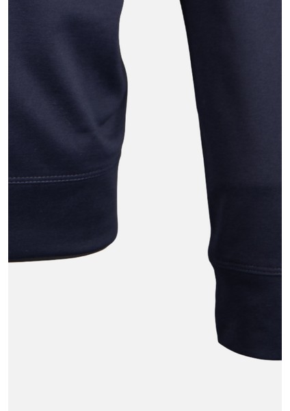 Erkek Sweatshirt Polo Yaka Merserize Dokuma Fermuarlı Lacivert modelleri