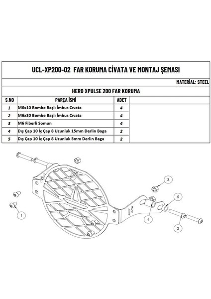 Hero Xpulse 200 Uyumlu Far Koruma modelleri