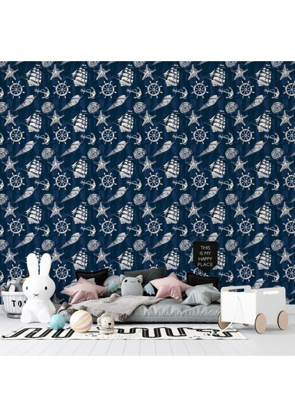 213-1 - Deniz Temalı Çocuk Odası Duvar Kağıdı