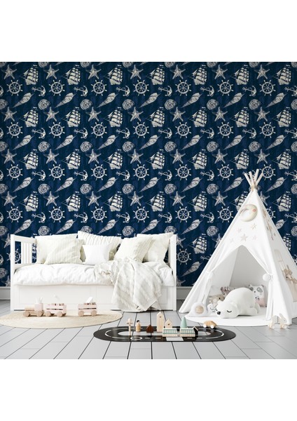 213-1 - Deniz Temalı Çocuk Odası Duvar Kağıdı modelleri