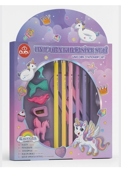 Kids Dreamy Set - 13 Parça 3 Boyutlu Kırtasiye Seti