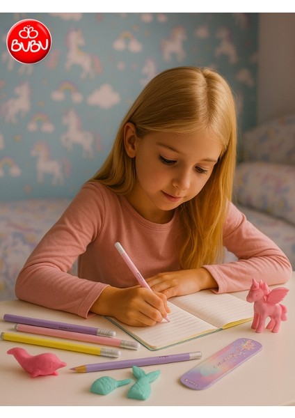 Kids Dreamy Set - 13 Parça 3 Boyutlu Kırtasiye Seti modelleri