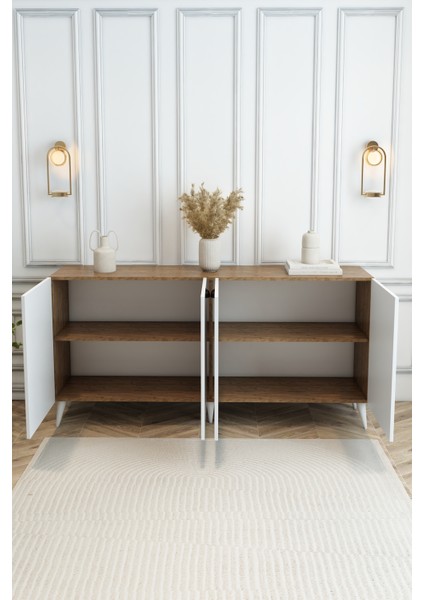 Country Model 4 Kapaklı Konsol Mdf Membran Kapaklı Portmanto Ayakkabılık Çok Amaçlı Organizer fırsatları