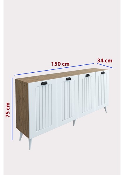 Country Model 4 Kapaklı Konsol Mdf Membran Kapaklı Portmanto Ayakkabılık Çok Amaçlı Organizer indirimleri