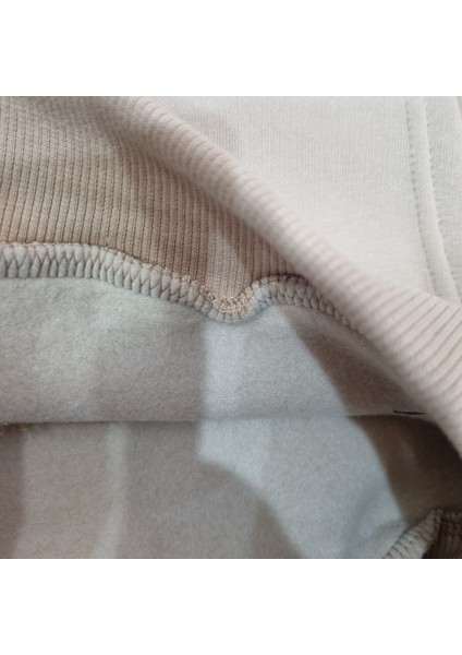 Açık Kahve Kalın 3 Iplik Şardonlu Kapüşonlu Unisex Sweatshirt.pamuklu Kışlık Model, Dolgun Kaliteli modelleri