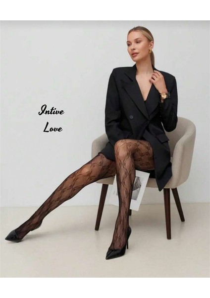 Denise Ribbon Kurdele Desenli File Modern Dantel Görünümlü Külotlu Çorap fiyatları