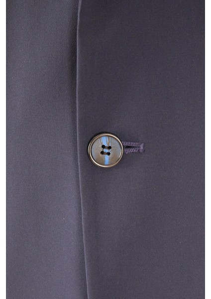 Erkek Kırışmaz Mono Yaka Jogger Spor Takım Elbise Slim Fit Indigo